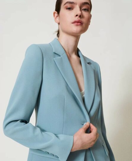 Giacca in crèpe fluido twin set pe25 art. 251tp2100