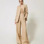 Pantalone a palazzo in misto lino twin set pe25 art. 251te2143