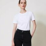 T-shirt ricamata twin set pe25 art. 251tp2072