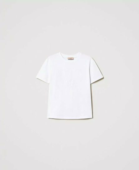 T-shirt ricamata twin set pe25 art. 251tp2072