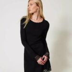 Abito corto con motivo geometrico twin set pe25 art. 251tp3053