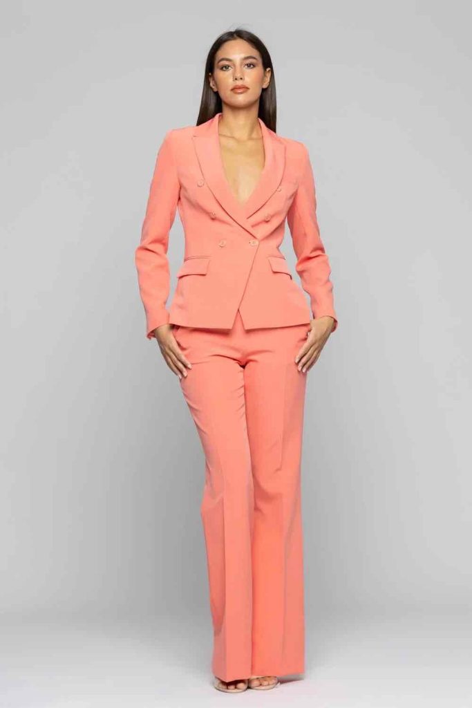 tailleur con pantalone a zampa bijal kocca pe 24.