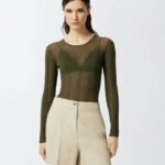 Maglia semitrasparente a costine Pinko pe 25. mod. alchemilla art. 102977