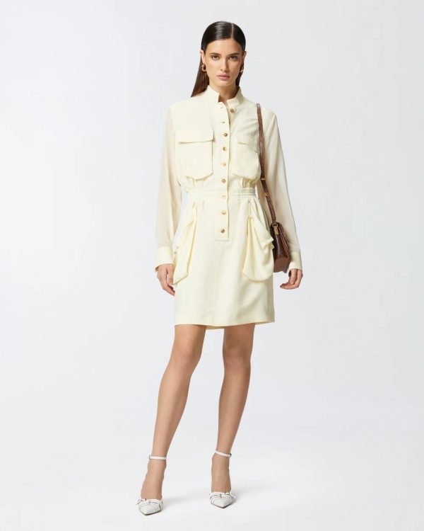 Abito corto a camicia con tasche Pinko pe 25. mod. benvenuto art. 105019