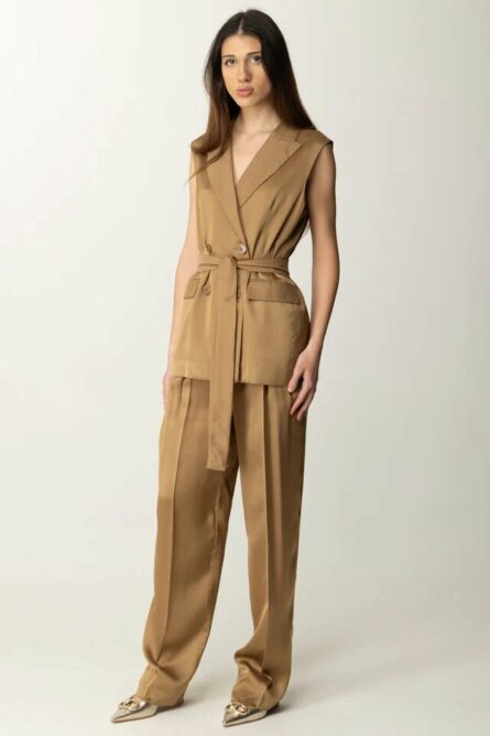 Pantaloni wide leg golden green twin set pe25 art. 251tt2273