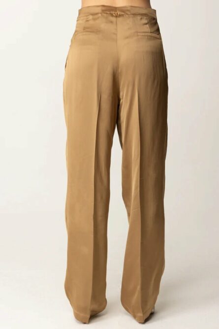 Pantaloni wide leg golden green twin set pe25 art. 251tt2273