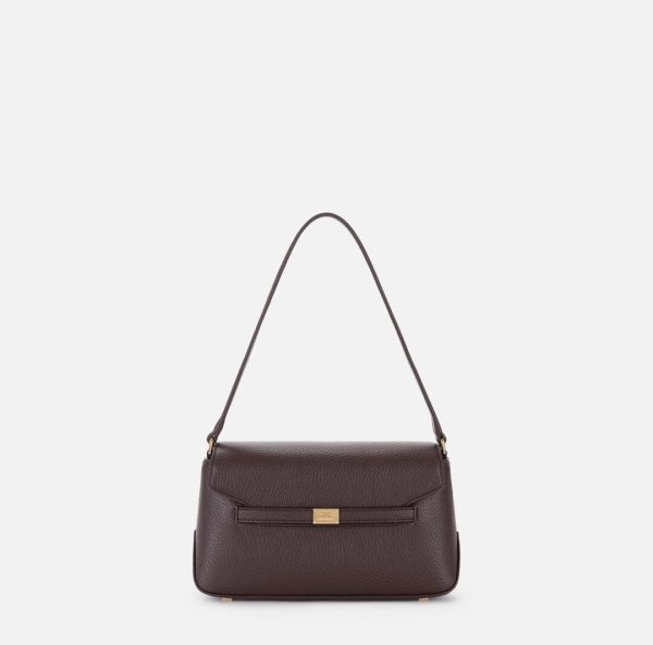 Borsa a spalla con placca logo Elisabetta Franchi BS01A51E2