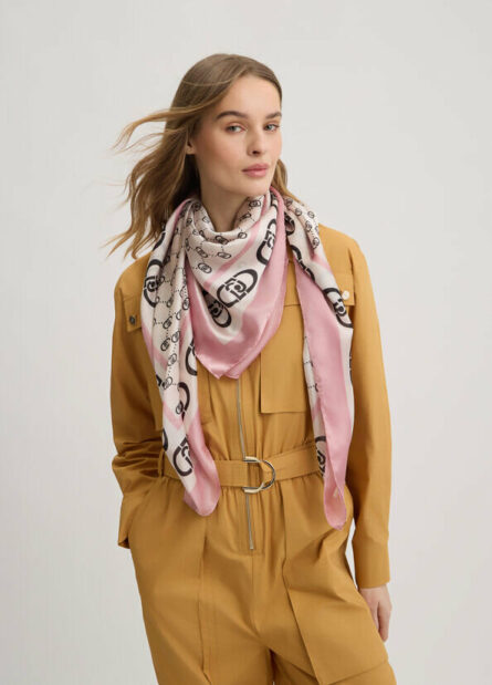 Foulard con logo liu jo pe 25 art. 2a5021