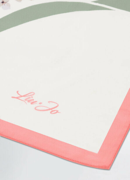 Foulard nero a fiori liu jo pe 25 art. 2a5035