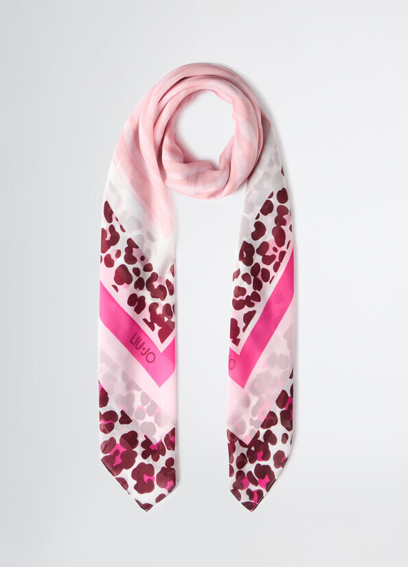 Foulard con stampa animalier liu jo pe 25 art. 2a5043