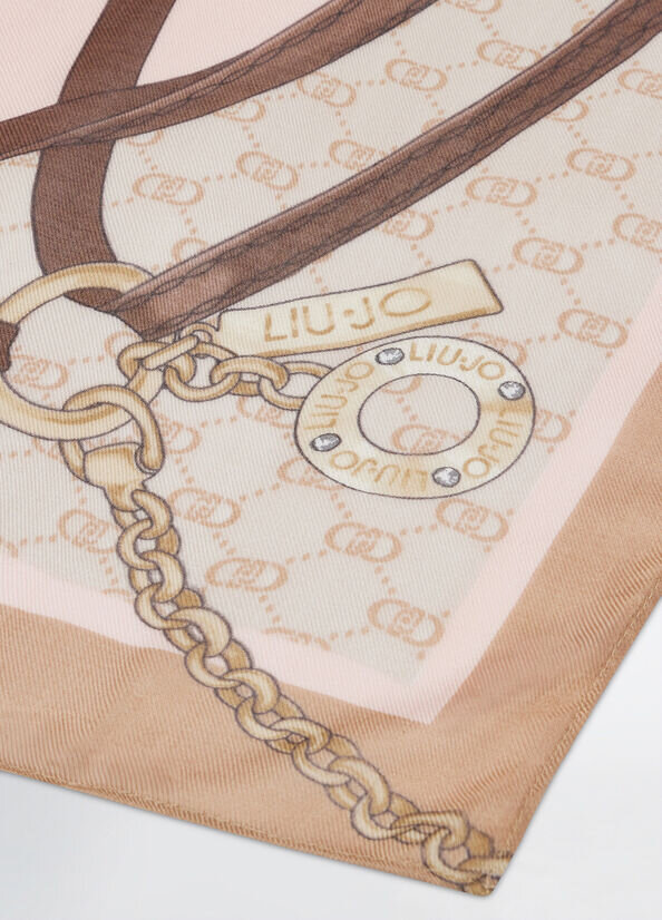 Foulard con stampa liu jo pe 25 art. 2a5053