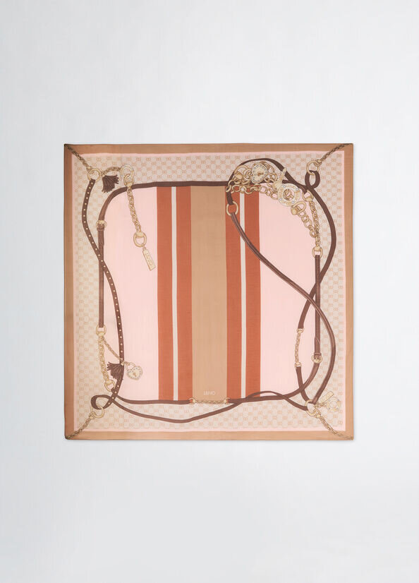 Foulard con stampa liu jo pe 25 art. 2a5053
