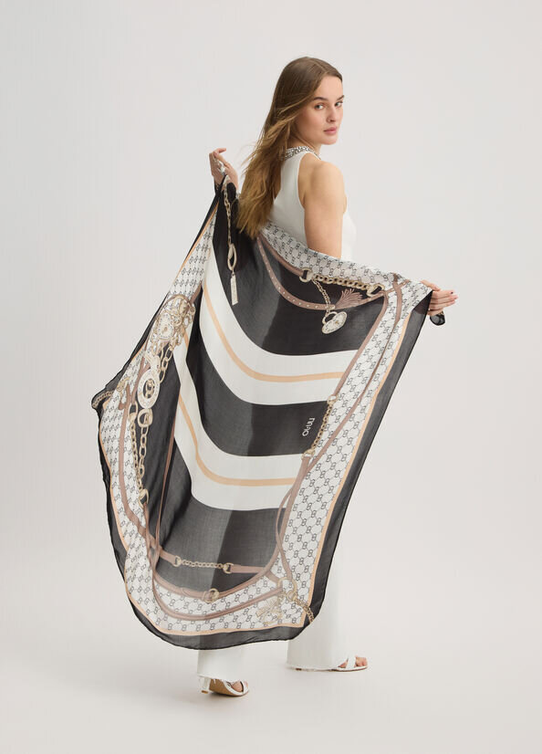 Foulard con stampa liu jo pe 25 art. 2a5053