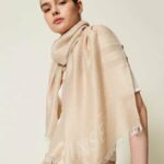 Kefiah jacquard con paillettes twin set pe25 art. 251ta4520