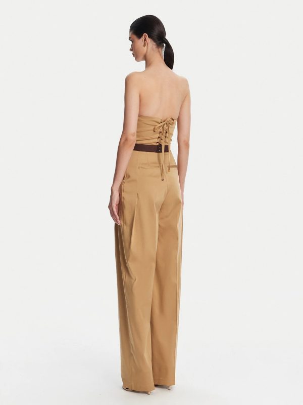 Tuta in lyocell stretch con lacci criss-cross tu05152e2 Elisabetta Franchi pe25