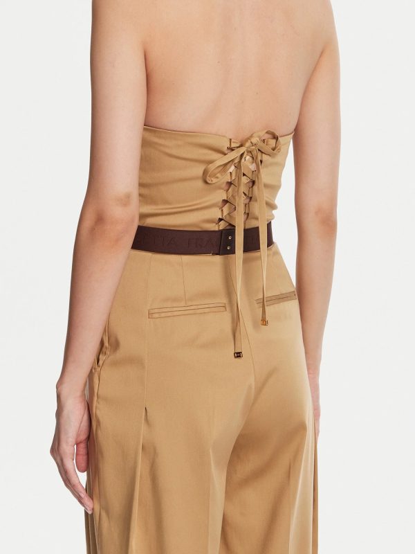 Tuta in lyocell stretch con lacci criss-cross tu05152e2 Elisabetta Franchi pe25