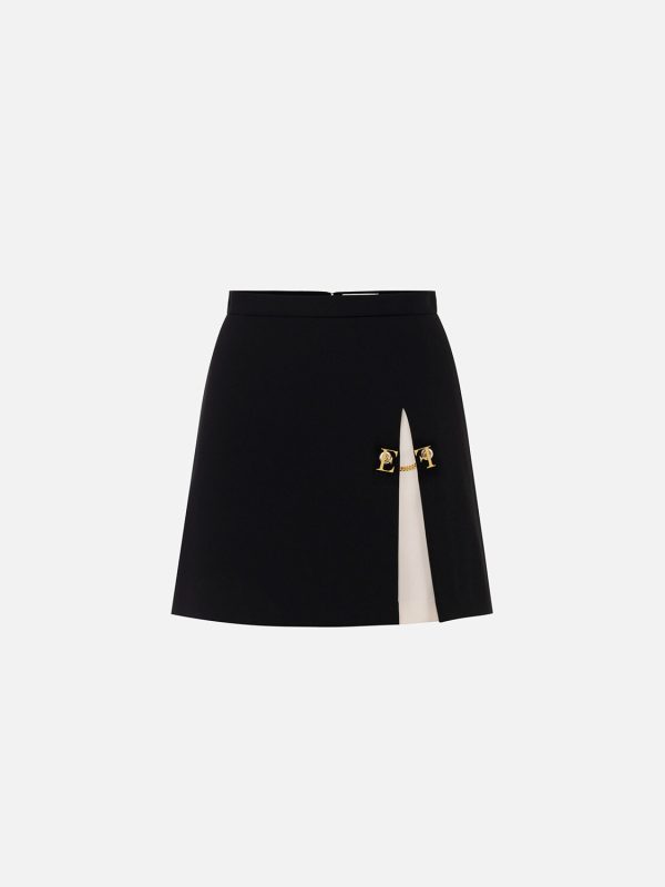 Minigonna in crêpe bicolore go07951e2 Elisabetta Franchi pe25