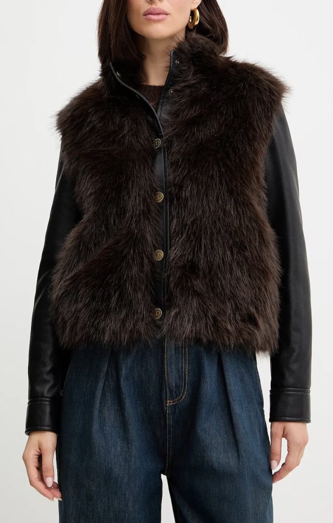 Giubbino a Fibra Lunga Con Maniche Spalm Twin Set Giubbini Donna 252TP2420AI25.