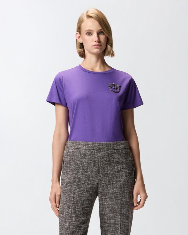Nambrone t-Shirt Jersey Ricamo Pinko t-Shirt Donna 103320A2RN AI25.26.