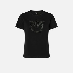Quentin t-Shirt Jersey Ricamo Pinko t-Shirt Donna 100535A2RN AI25.26.