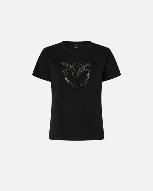 Quentin t-Shirt Jersey Ricamo Pinko t-Shirt Donna 100535A2RN AI25.26.