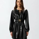 Sfumato Abito Tessuto Spalmato Pinko Abiti Donna 105587A2P4 AI25.26.