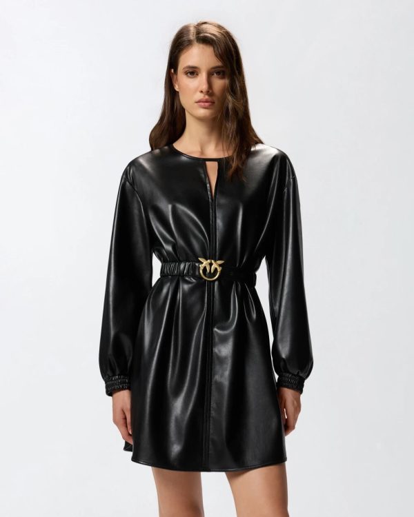 Sfumato Abito Tessuto Spalmato Pinko Abiti Donna 105587A2P4 AI25.26.