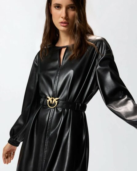 Sfumato Abito Tessuto Spalmato Pinko Abiti Donna 105587A2P4 AI25.26.