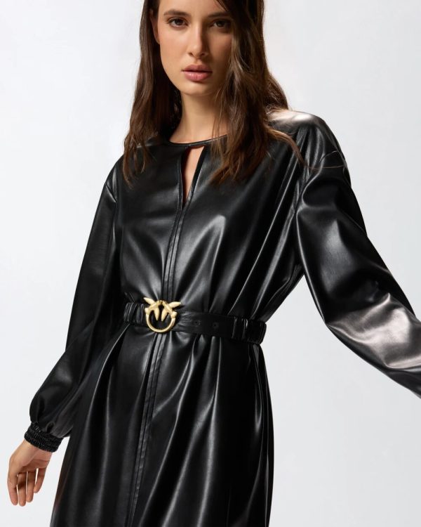 Sfumato Abito Tessuto Spalmato Pinko Abiti Donna 105587A2P4 AI25.26.