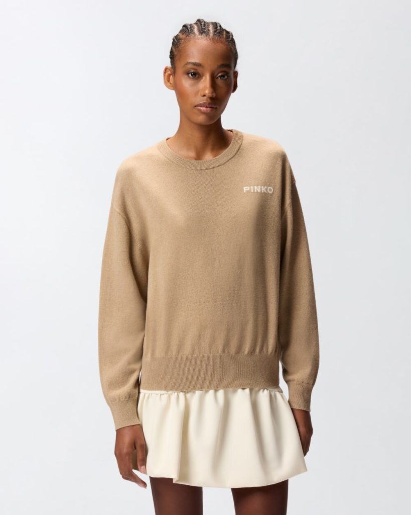 Martinica Maglia Blend Ws Logo Pinko Maglie Donna 105561A2SI AI25.26.