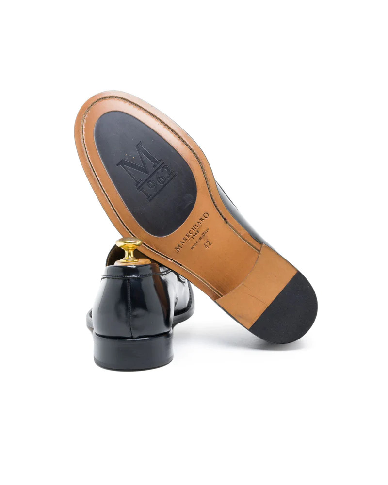 mocassino liscio in abrasivato neromarechiaro pe 23. - immagine 3