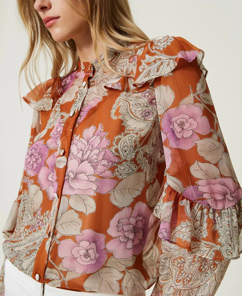 camicia stampata twin set art. 232tp213f ai 23.24. - immagine 3