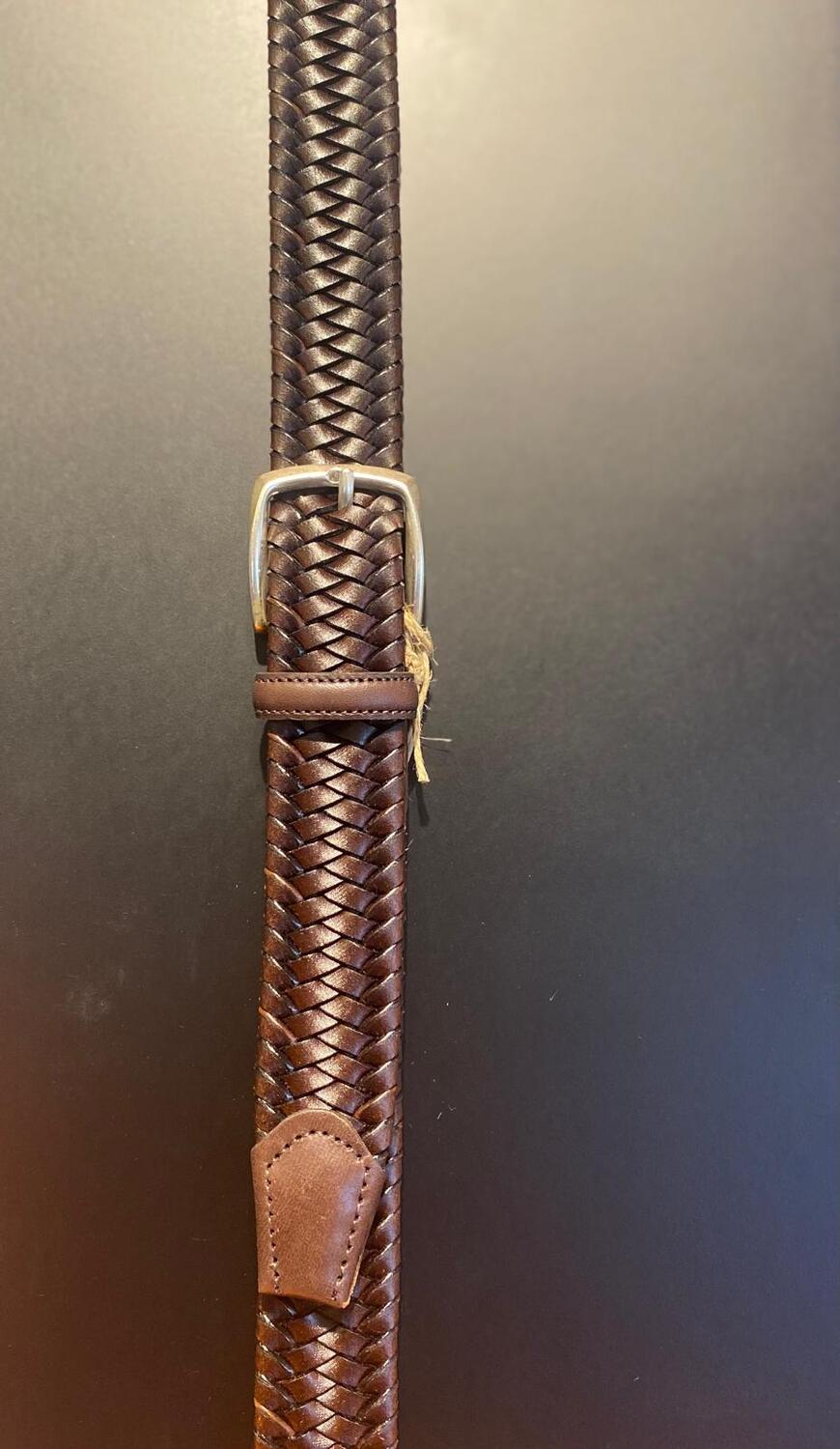 cintura in pelle intrecciata elasticizzata alberto  luti pe 24.