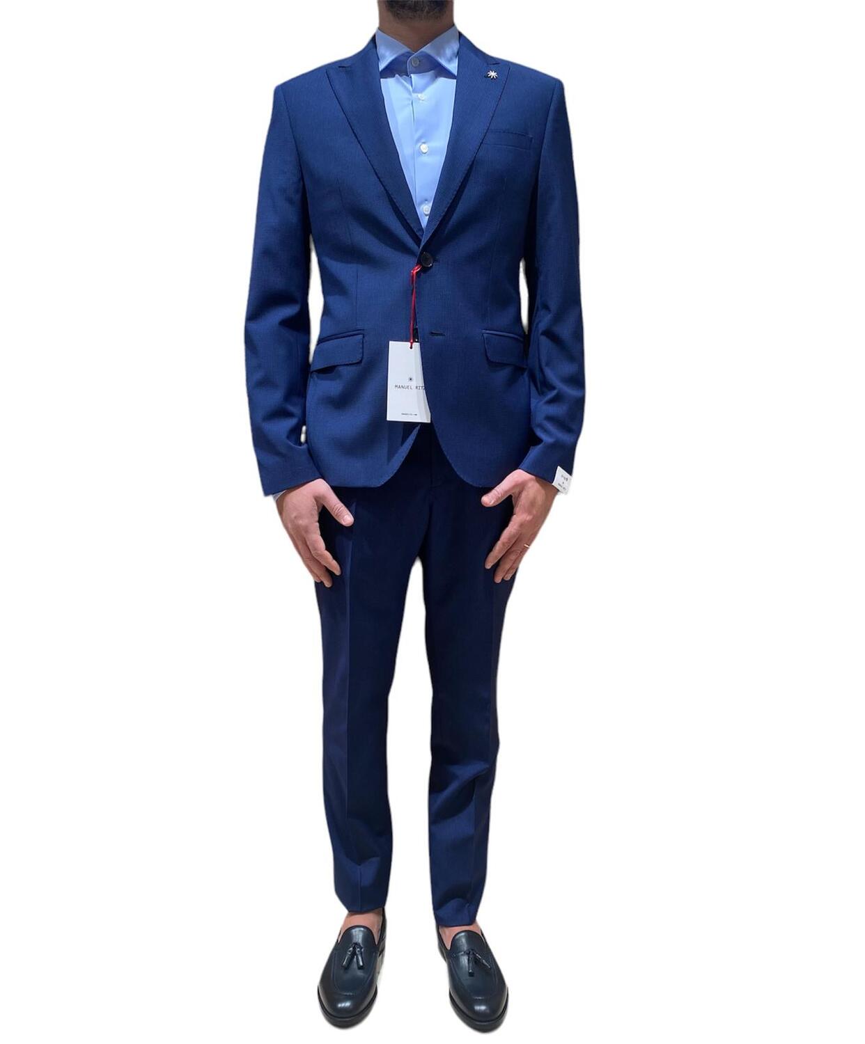 abito slim microfantasia drop 9 manuel ritz pe 24. - immagine 1