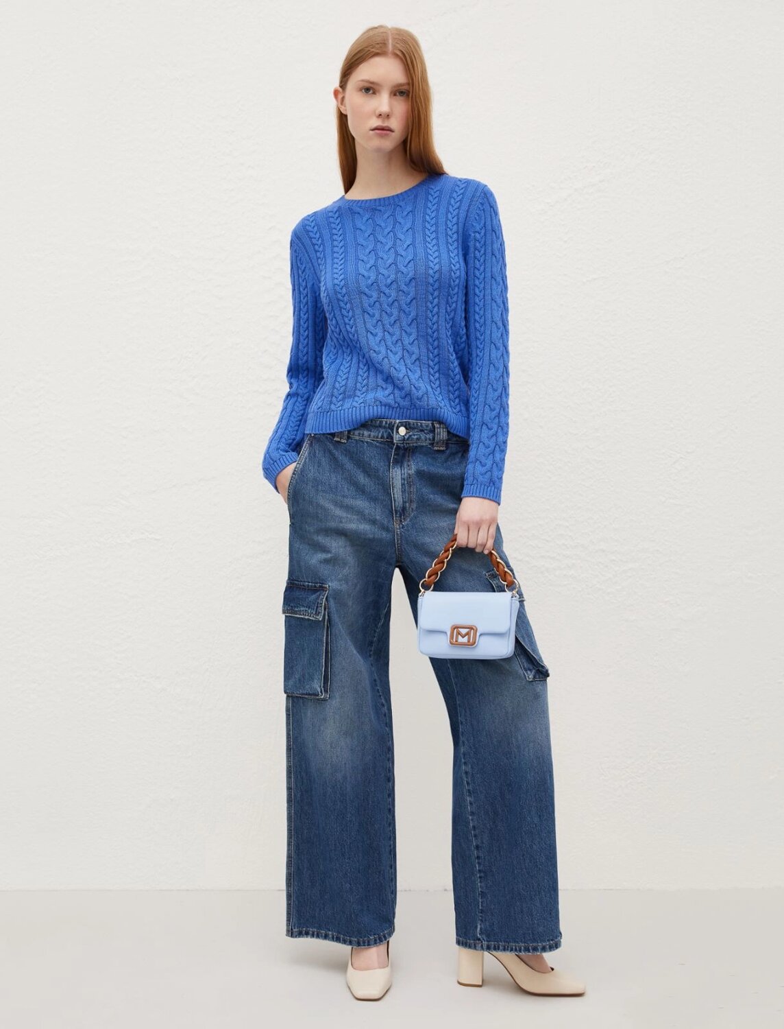 maglia a trecce lesile marella ai 24.25. - immagine 1