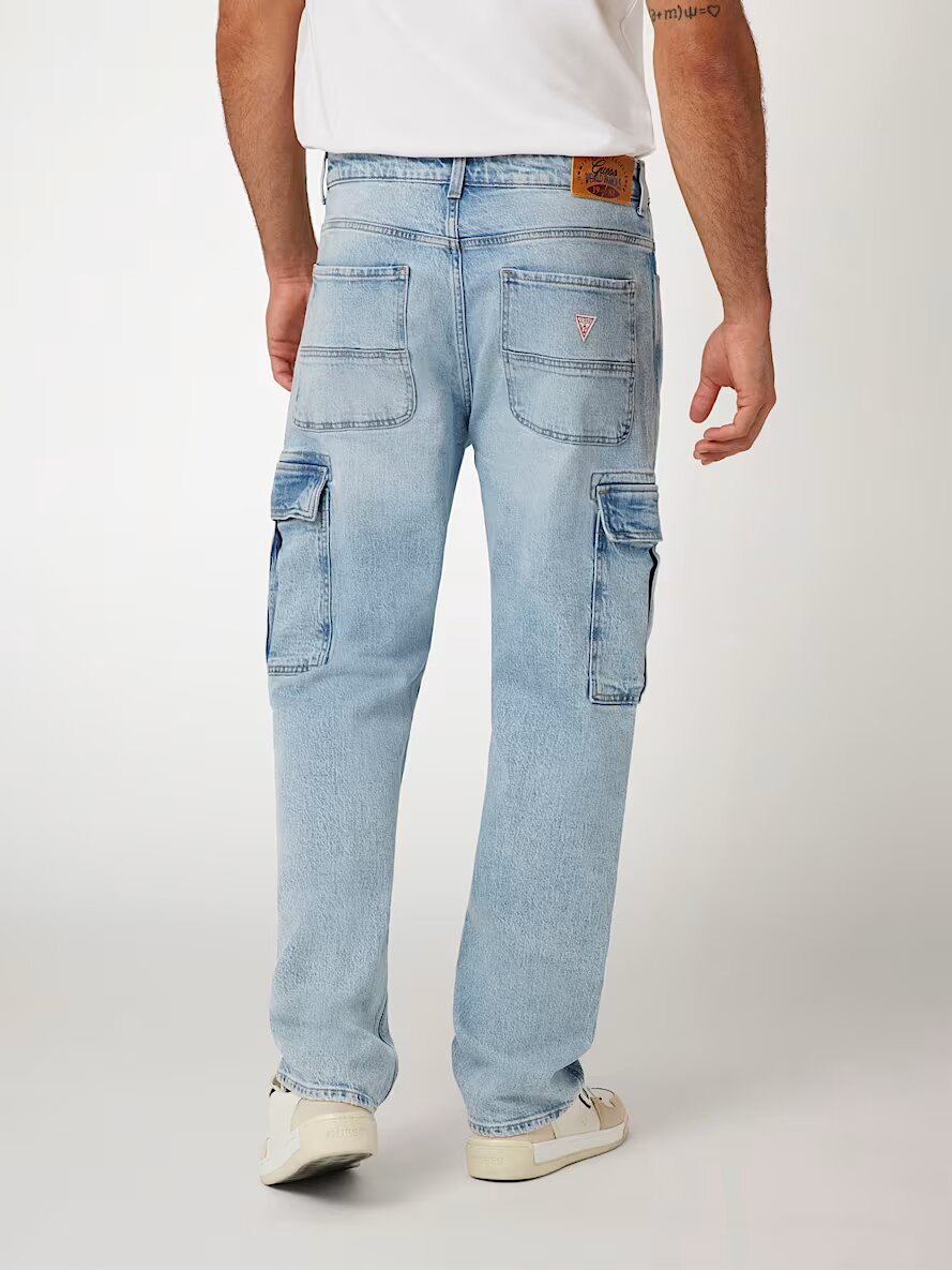 Jeans julianne cargo a vita media guess jeans ai 24.25. - immagine 3