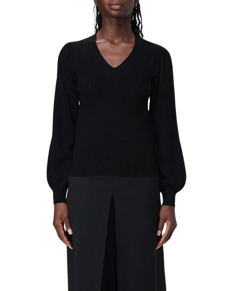 maglia a costine scollo v twin set ai 24.25.
art. 242tp3520