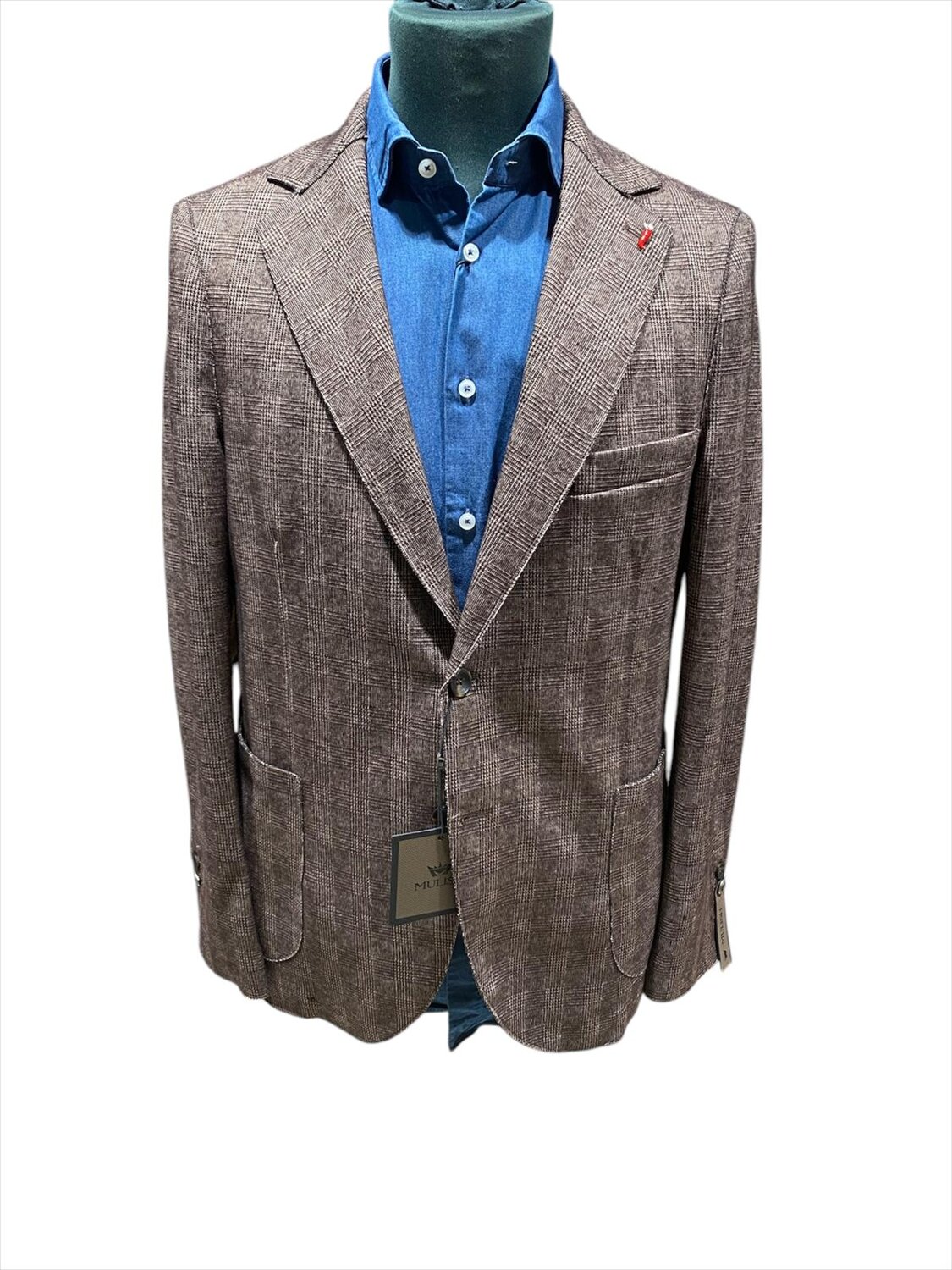 giacca sfoderata a quadri art. ulisse mulish ai.24.25.