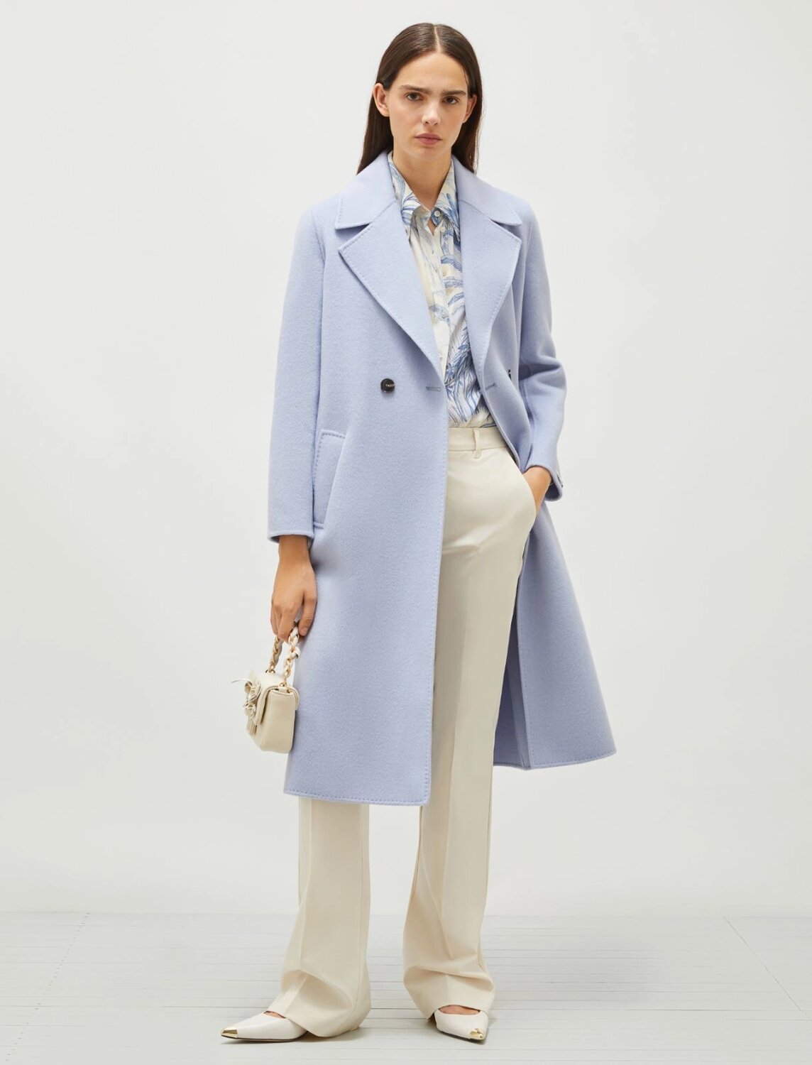 Pantalone flare in misto viscosa tonale marella pe 25