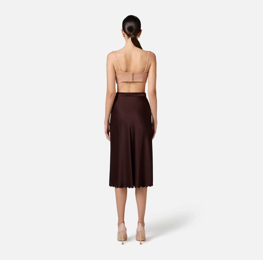 Top in crêpe con fiocchi in raso to03051e2 Elisabetta Franchi  pe25 - immagine 3