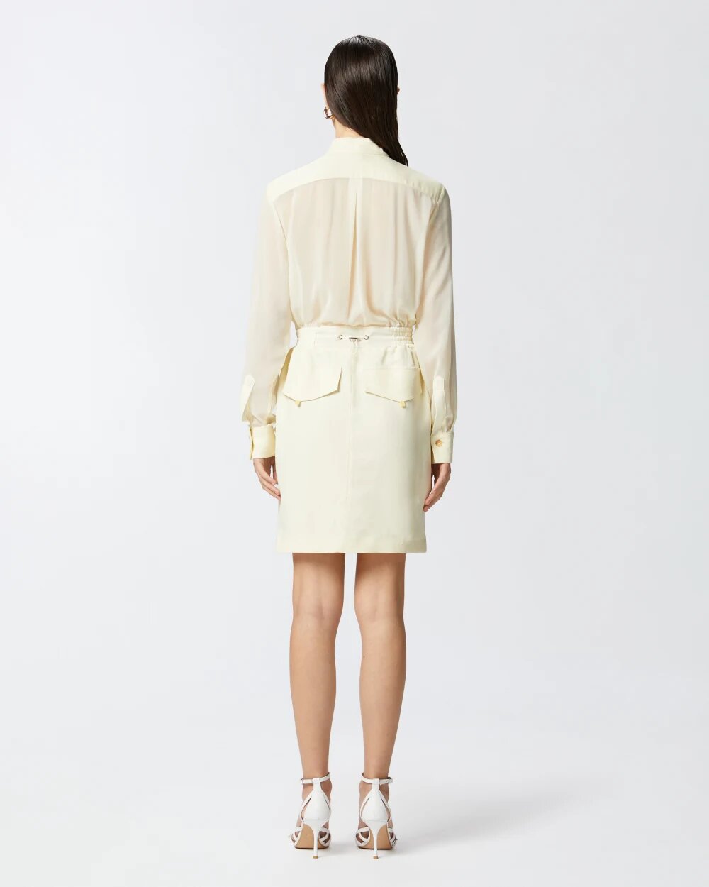 Abito corto a camicia con tasche Pinko pe 25. mod. benvenuto
art. 105019 - immagine 3