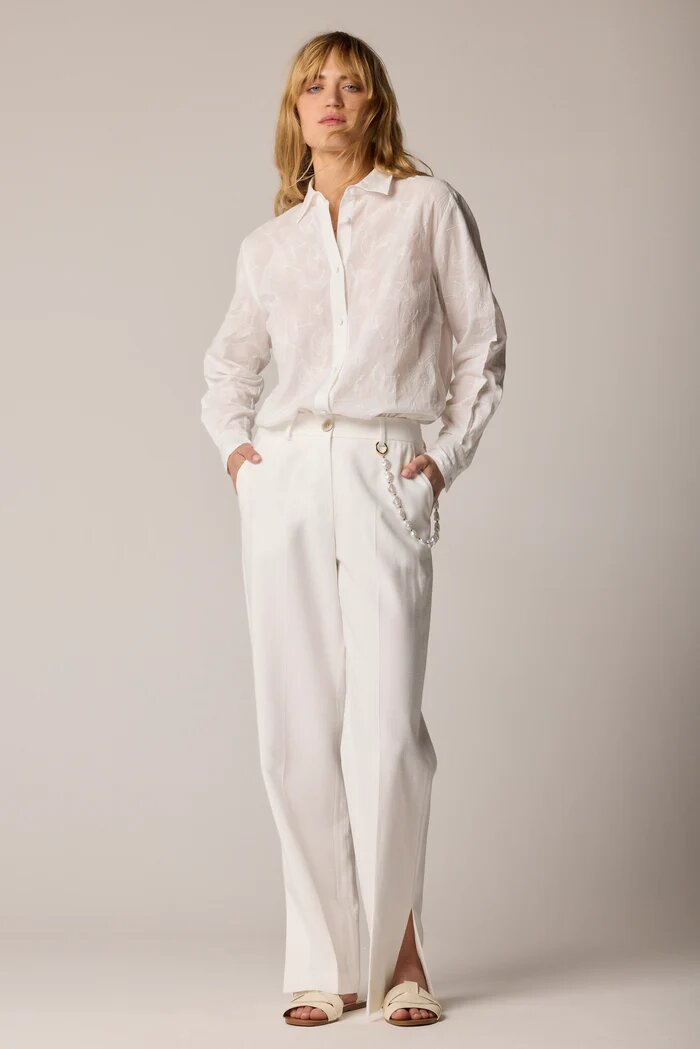 pantalone con spacco sul fondo art.  delmare kocca pe 25 - immagine 3