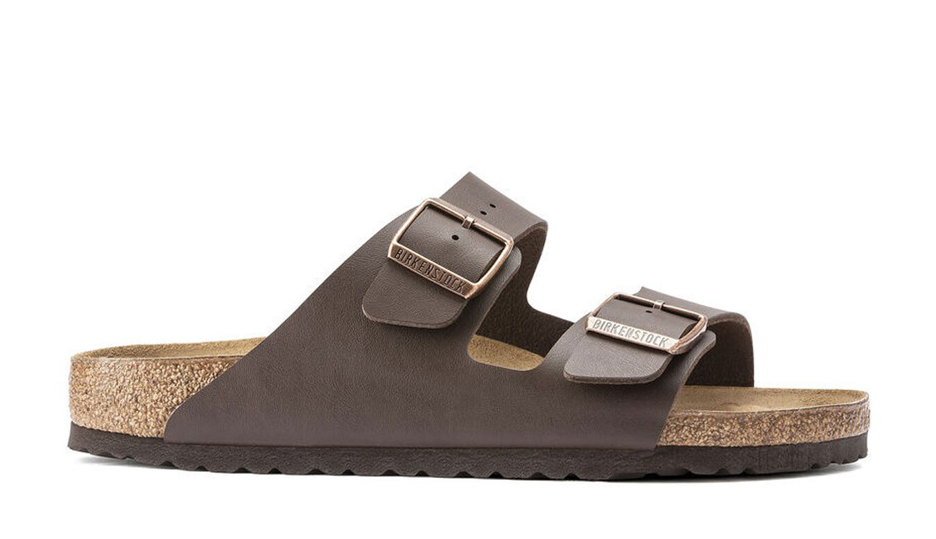 Arizona Dark Brown Birko Flor Birkenstock Sandali Uomo 051703PE25.