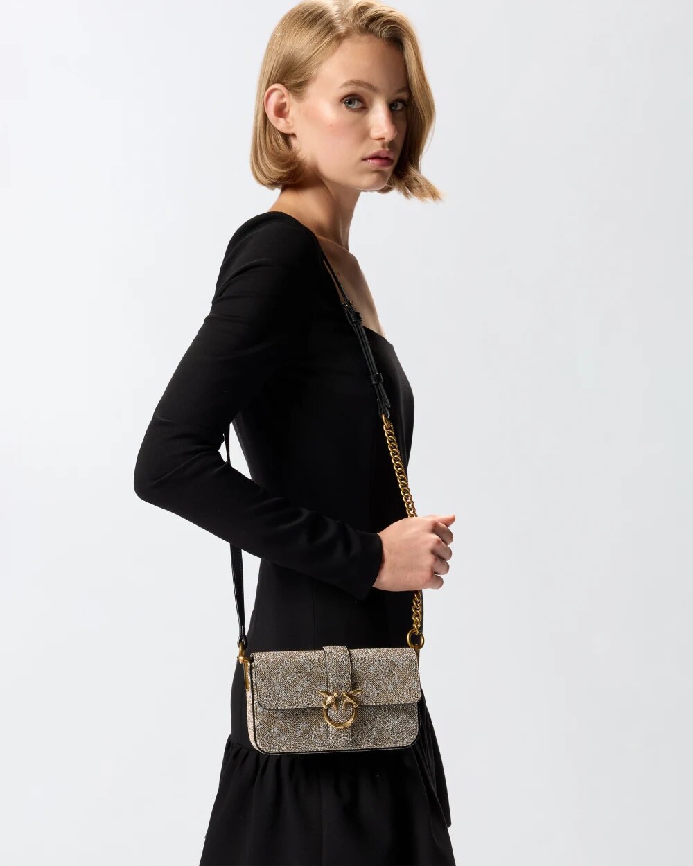 Love One Slouchy Baby Monogram Pinko Borse Donna 
105353A2OD AI25.26. - immagine 4