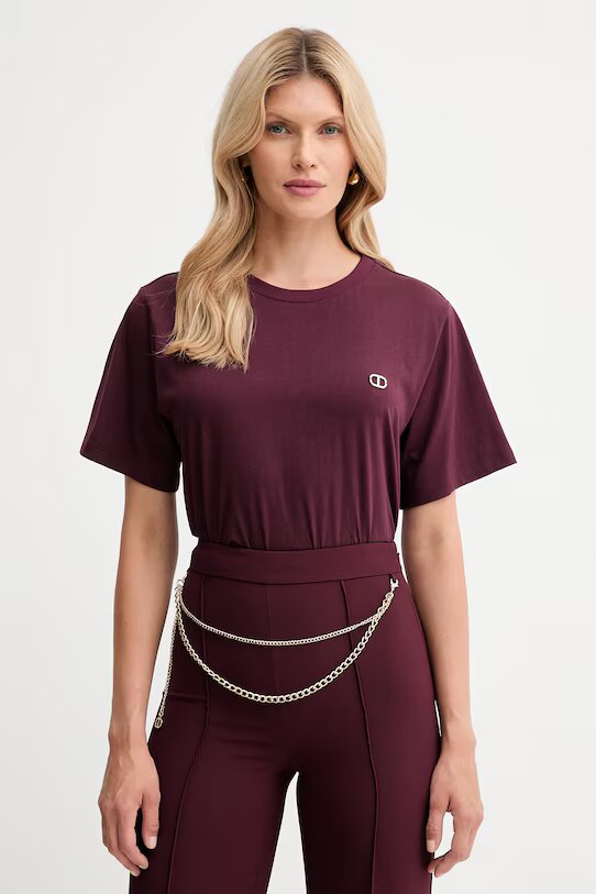 t-Shirt M/c Con Placchetta Logo Strass Twin Set t-Shirt 
 
  252TP2057AI25.26.