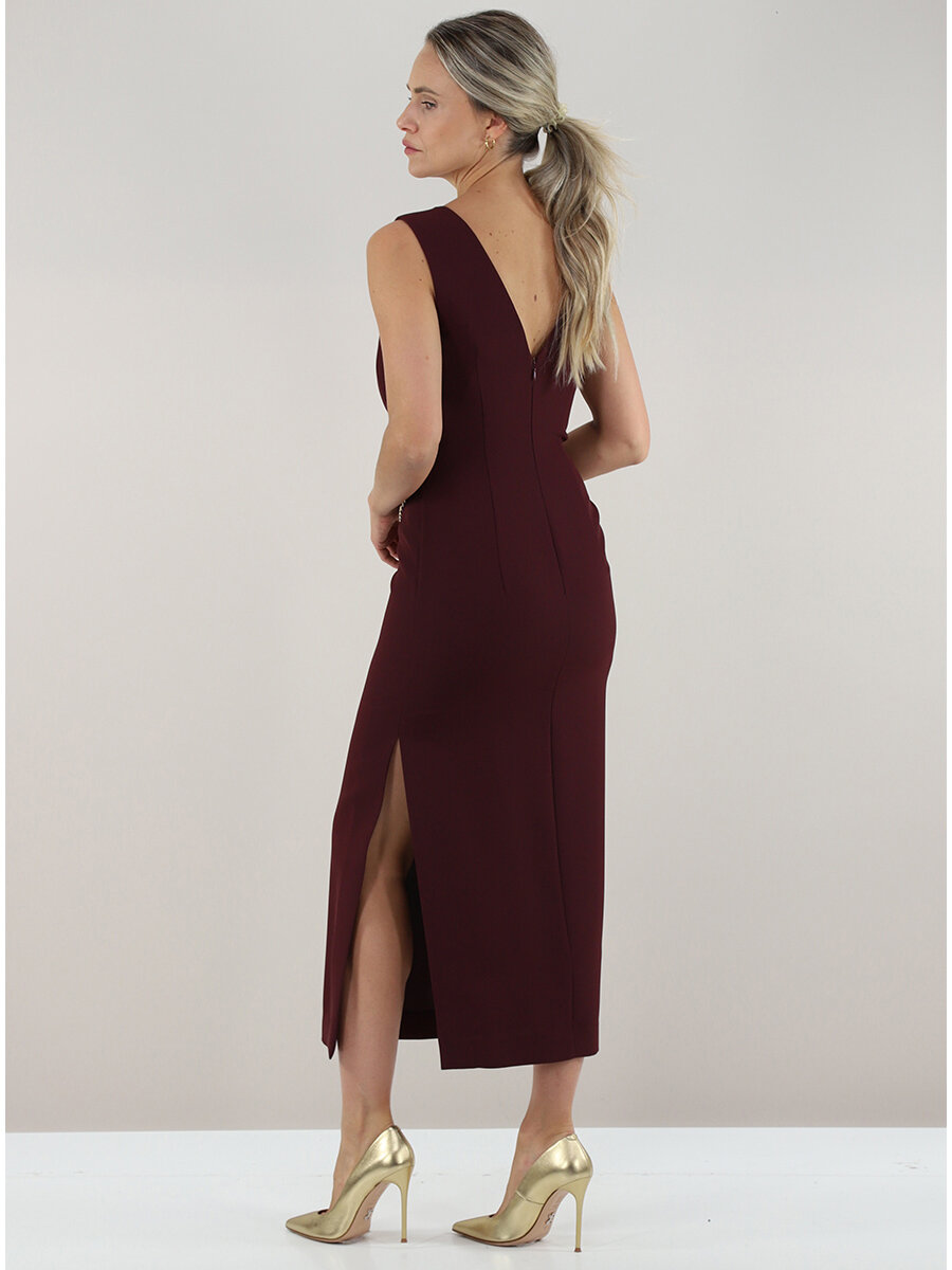 Abito Lungo Fittato C/cintura In Metall Twin Set Abiti Donna 
 
 252TP2300AI25.26. - immagine 3