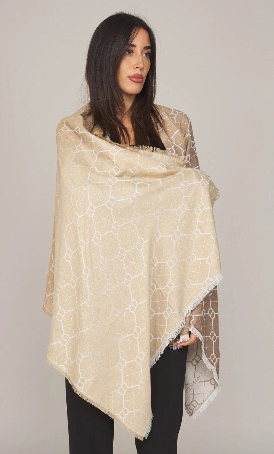 Stola Jacquard Lurex Sfumata Twin Set Sciarpe Donna 252TA4210AI25.26. - immagine 4