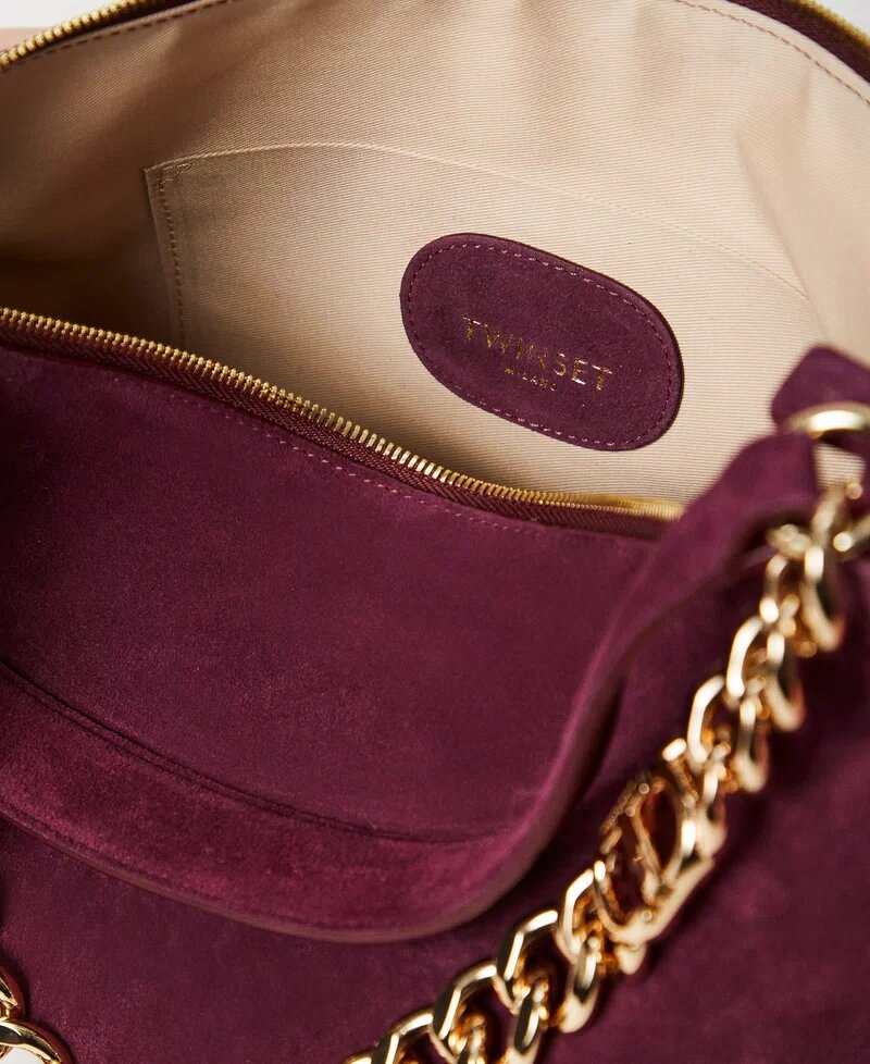 Tracolla Grande In Camoscio/manico In Ca Twin Set Borse 
 
  252TB7162AI25.26. - immagine 4