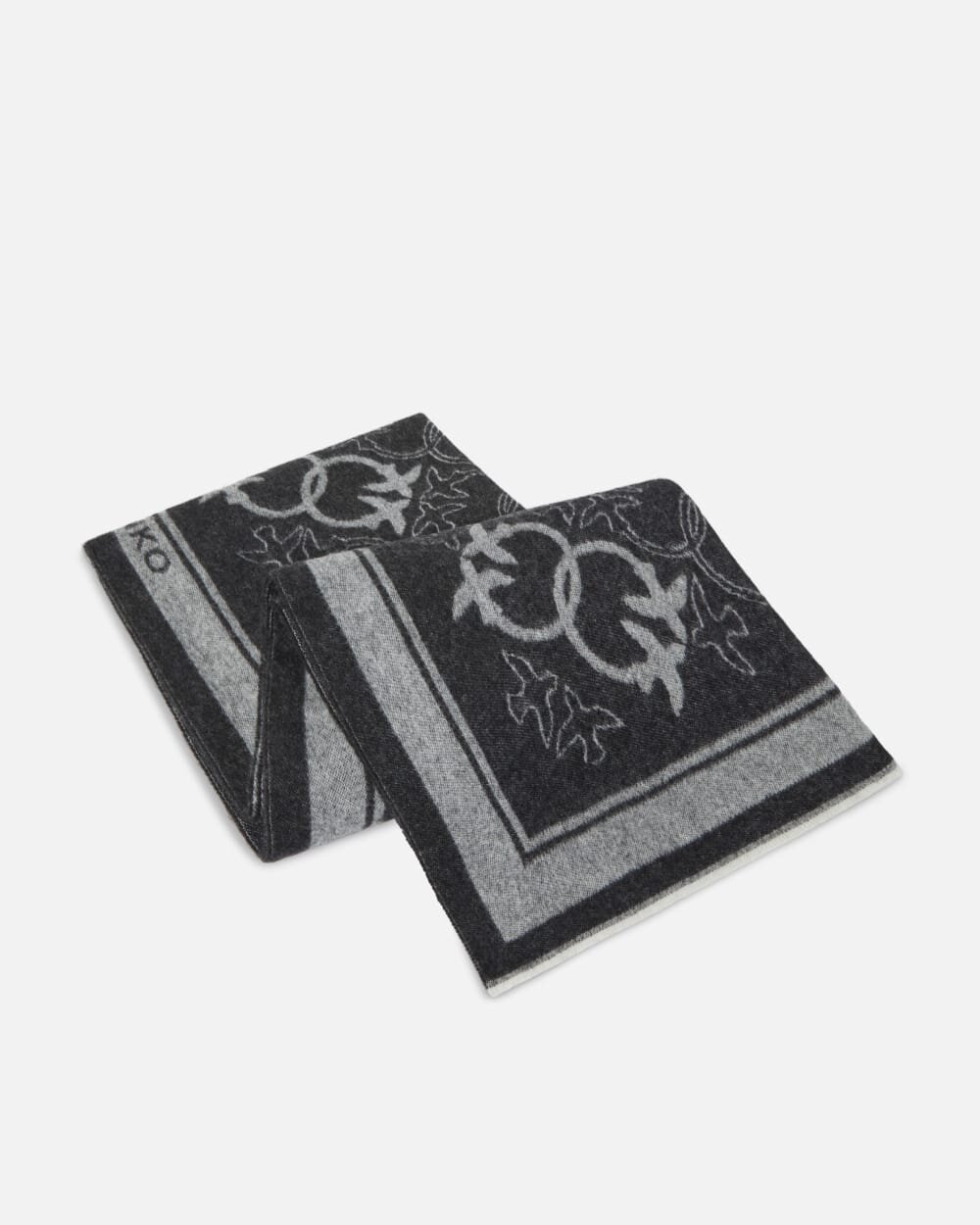 Croazia Cappa Jacquard Logo Pinko Sciarpe Donna 105965A2ZIAI25.26. - immagine 3