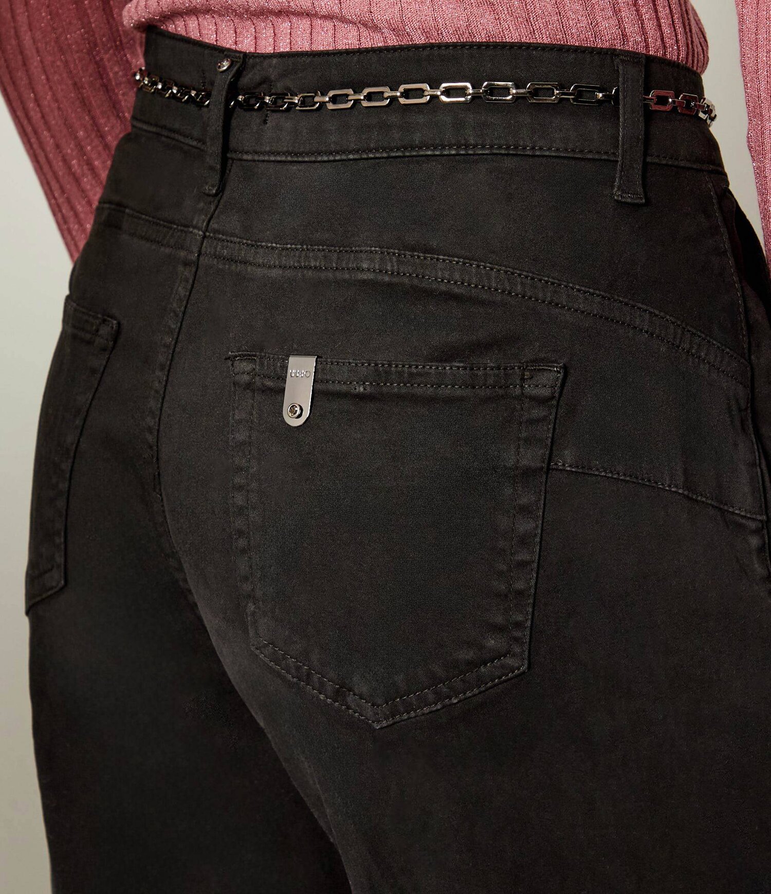 Pant.b.up Flare Cropped H.w. Liu Jo Pantaloni Donna 
 
 MF5406T8191AI25.26. - immagine 4